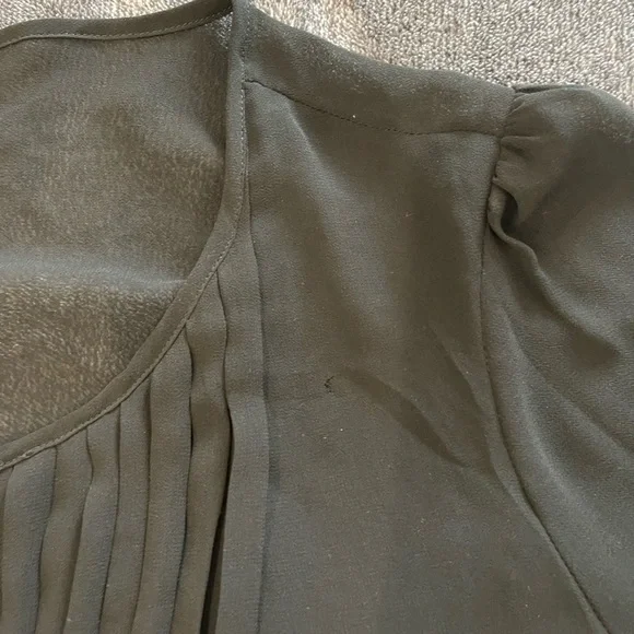 Talbots Long Sleeve Black Chiffon Blouse See Description Please Size 14 - Picture 8 of 8